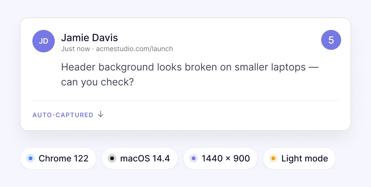 Browser info auto-capture