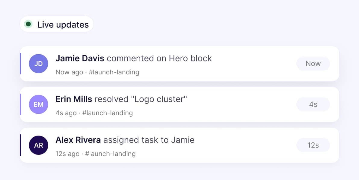 Real-time updates
